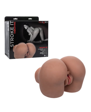 Stroke It Vibrating Twerking BBL - Brown