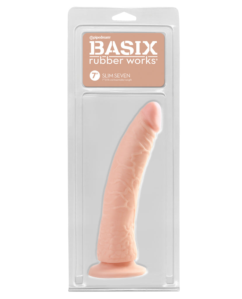 Basix Rubber Works 7" Slim Dong - Flesh