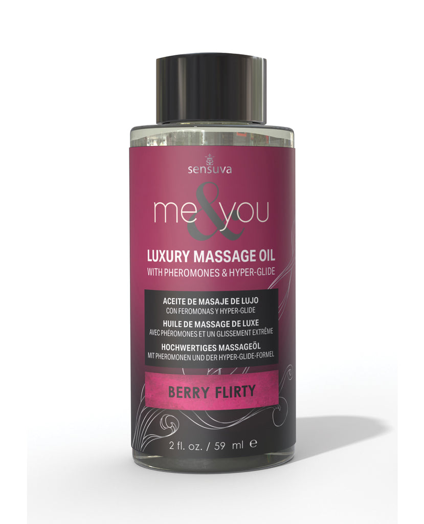 Sensuva Me & You Massage Oil - 2 oz Berry Flirty