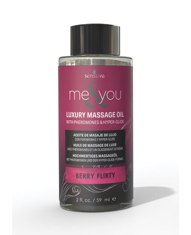 Sensuva Me & You Massage Oil - 2 oz Berry Flirty