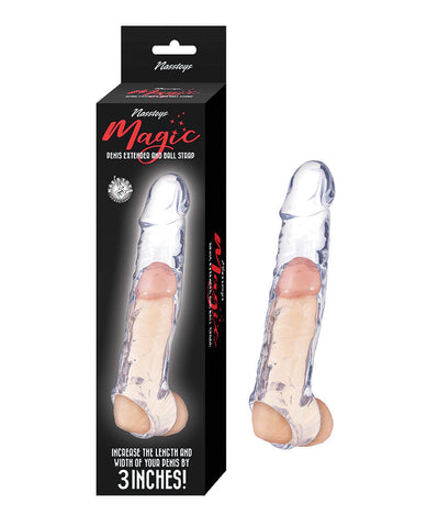 Magic 6.5" Penis Extender & Ball Strap - Clear