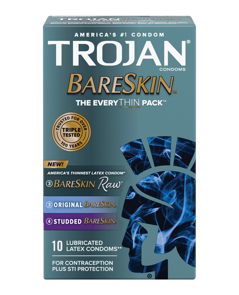 Trojan BareSkin EveryTHIN Condoms - Variety Pack of 10