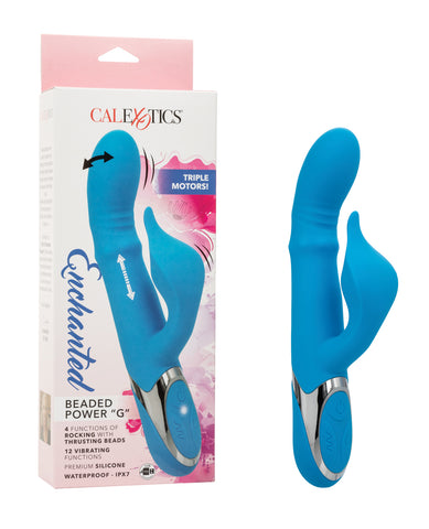 Enchanted Beaded Power "G" Vibrator - Blue