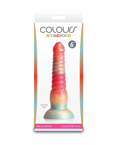 Colours Stacked 6" Dildo - Red/Gold