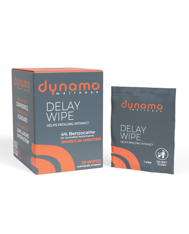 Dynamo Wellness Delay Wipe 4% - 18 Pack