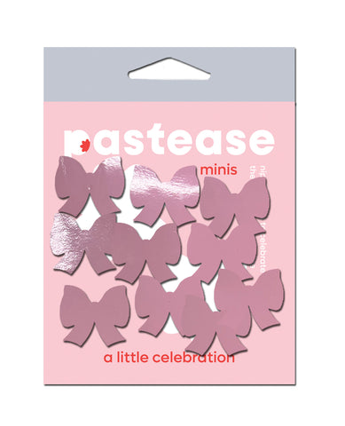 Pastease Mini Faux Leather Bows - Baby Pink Pack of 8
