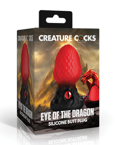 Creature Cocks - Eye of the Dragon Silicone Butt Plug - Red