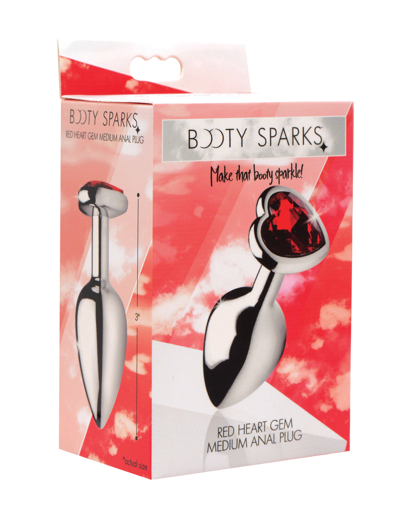 Booty Sparks Red Heart Gem - Medium Anal Plug
