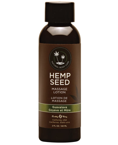 Earthly Body Hemp Seed Massage Lotion - 2 oz Guavalava