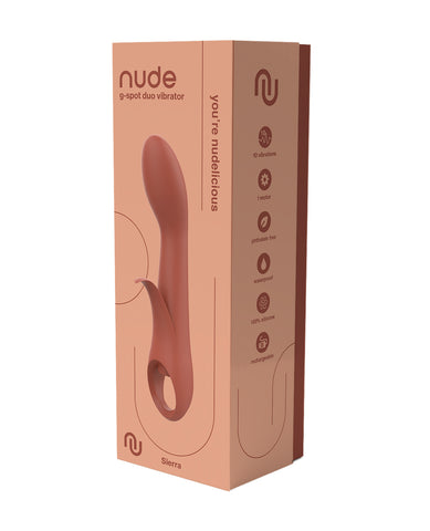 NUDE Sierra Rechargeable G-Spot Duo Vibrator - Peach