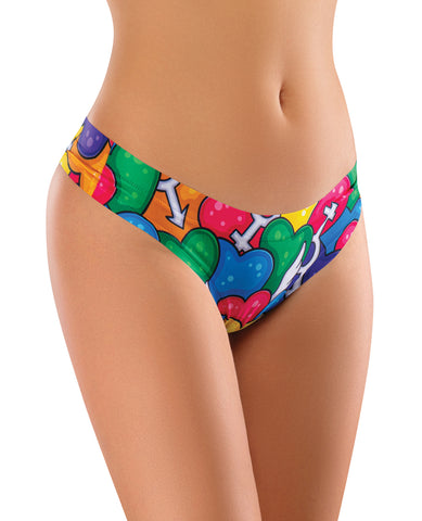 Mememe Pride Hearts Printed Thong SM