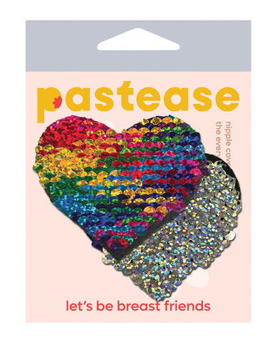 Pastease Color Changing Flip Sequins Heart - Rainbow O/S