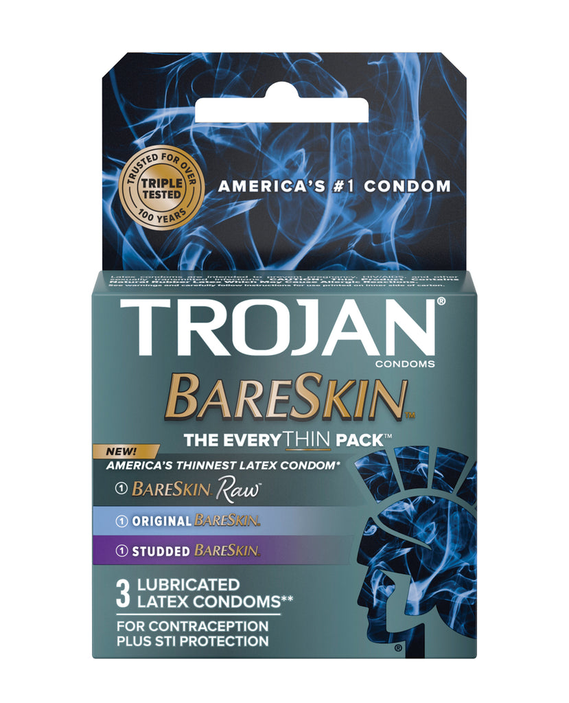 Trojan BareSkin EveryTHIN Condoms - Variety Pack of 3