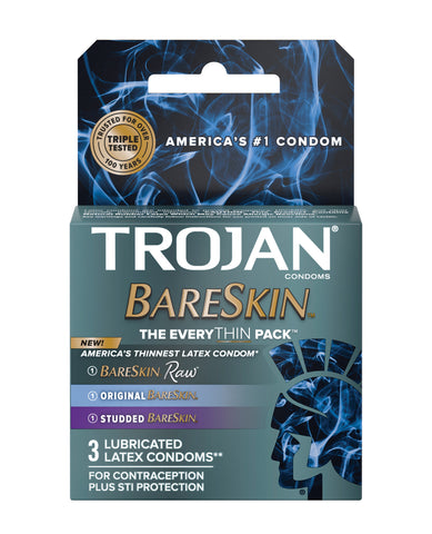 Trojan BareSkin EveryTHIN Condoms - Variety Pack of 3