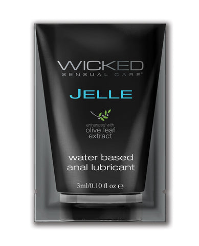 Wicked Sensual Care Jelle Water Based Anal Lubricant - .1 oz Fragrance Free