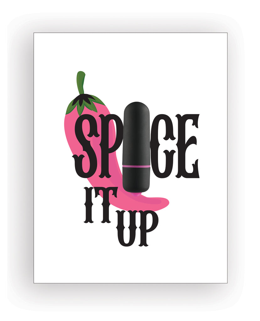 Spice It Up Naughty Greeting Card w/Rock Candy Vibrator & Fresh Vibes Towelettes