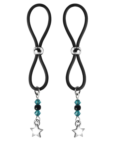 Bijoux de Nip Nipple Halos Star Charm - Turquoise/Black