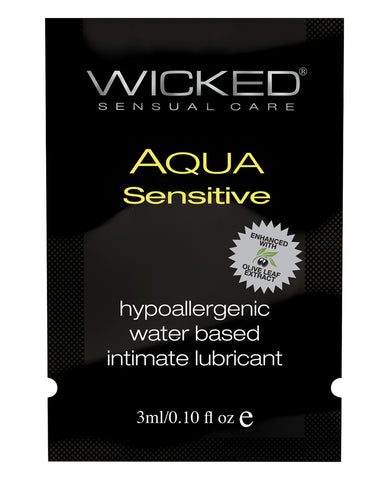 Wicked Sensual Care Hypoallergenic Aqua Sensitive Water Based Lubricant - .1 oz