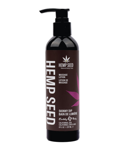 Earthly Body Hemp Seed Massage Lotion - 8 oz Skinny Dip