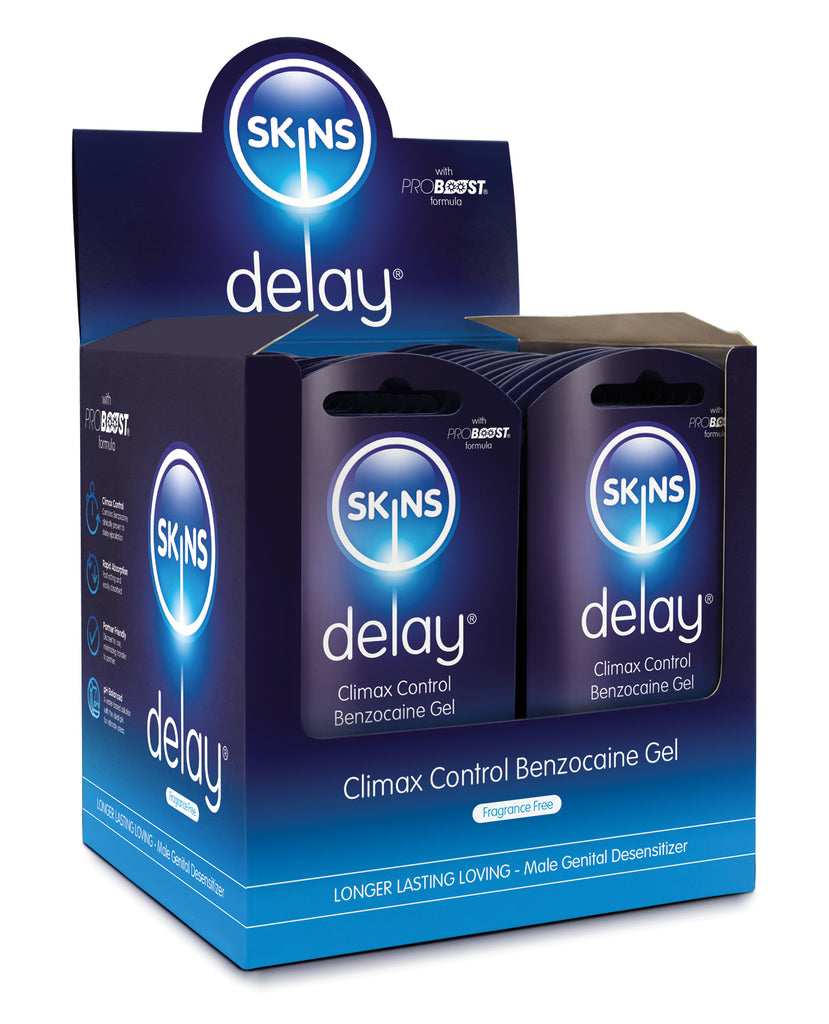 Skins Benzocaine Delay Serum Foil Display - 3 ml Display of 54