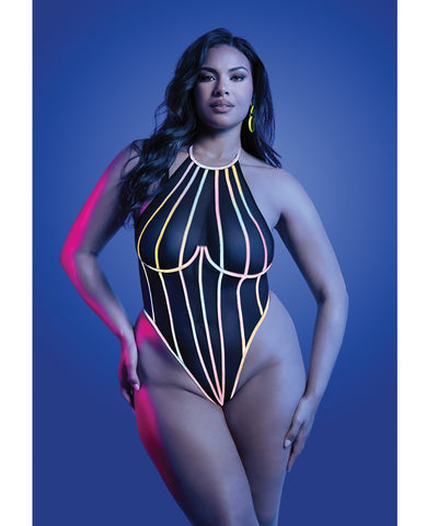 Solar Flare Flash Reflective Binding Halter Tie Teddy - Black QN