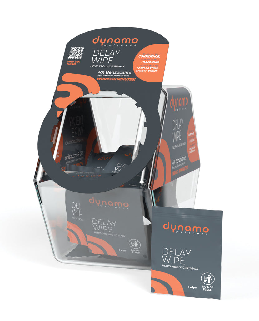 Dynamo Wellness Delay Wipe 4% in Candy Bowl