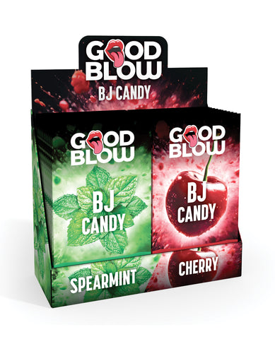 Good Blow Bj Candy Display - Display of 24 Spearmint/Cherry