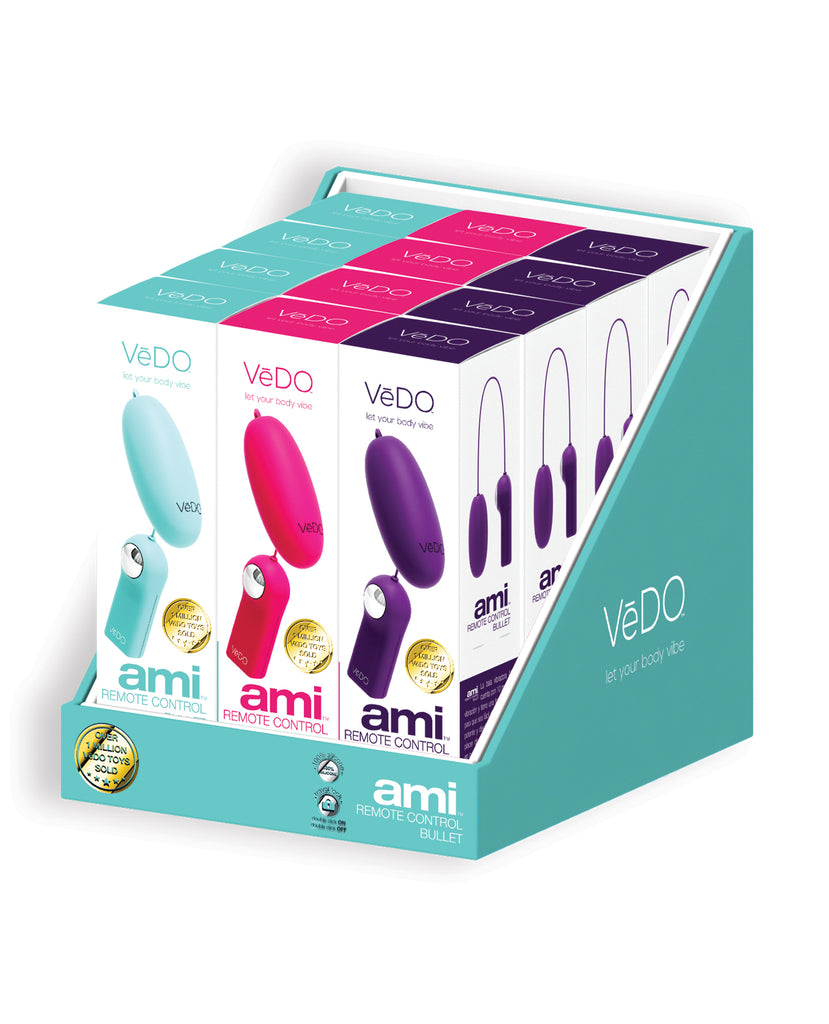 VeDO AMI Remote Control Bullet - Display of 12 - Turquoise/Pink/Purple