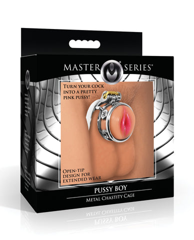 Master Series Pussy Boy Metal Chastity Cage
