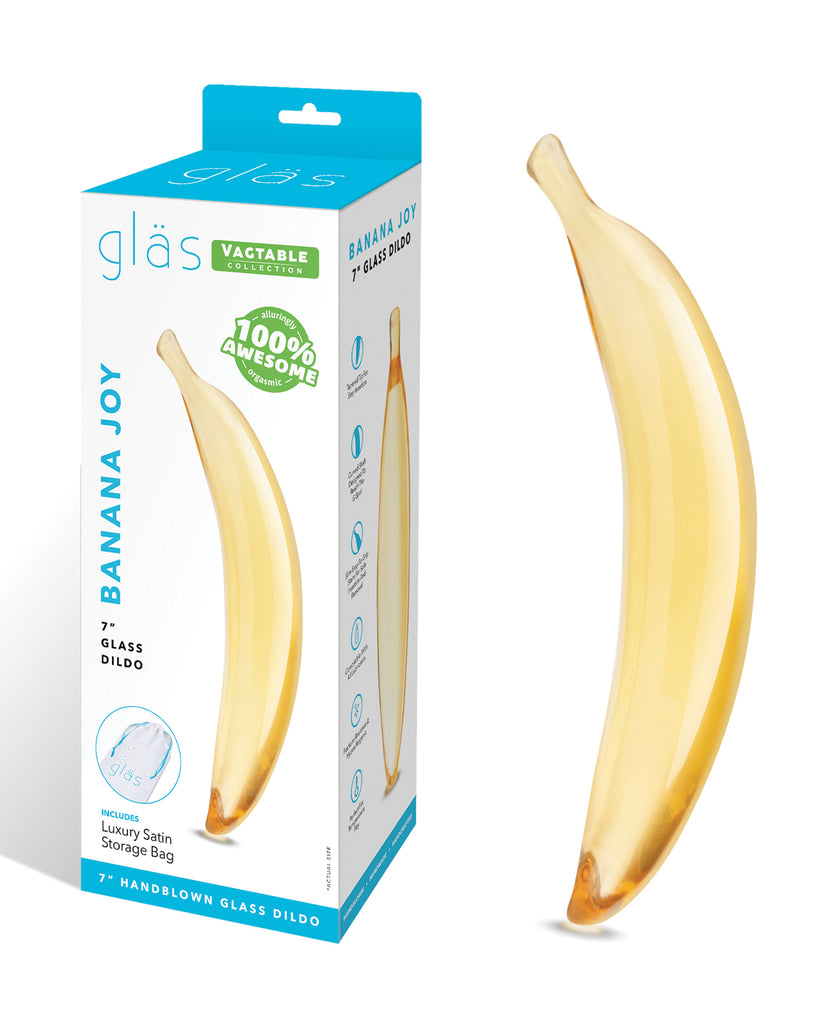Glas 7" Dildo Banana Joy