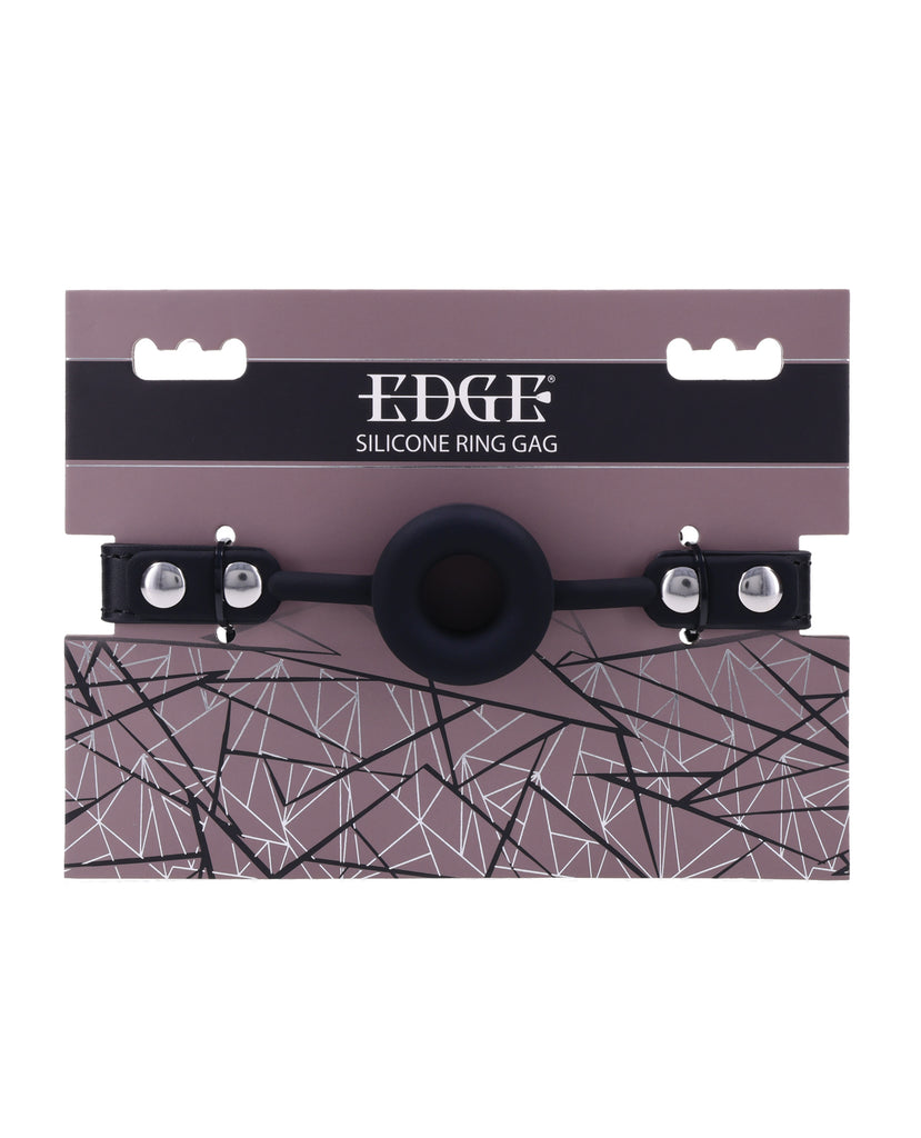 Edge Silicone Ring Gag - Black