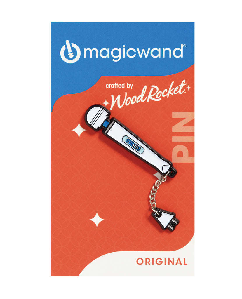 Wood Rocket Magic Wand Original Pin w/Chain