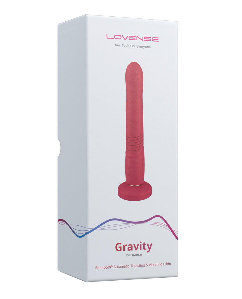 Lovense Gravity Thrusting Dildo - Red