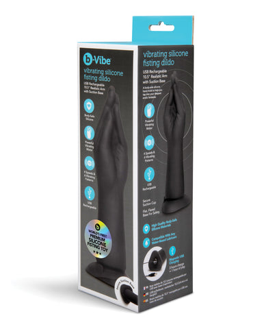 b-Vibe 10.5 Inch Vibrating Silicone Hand Fisting Dildo w/Suction Base