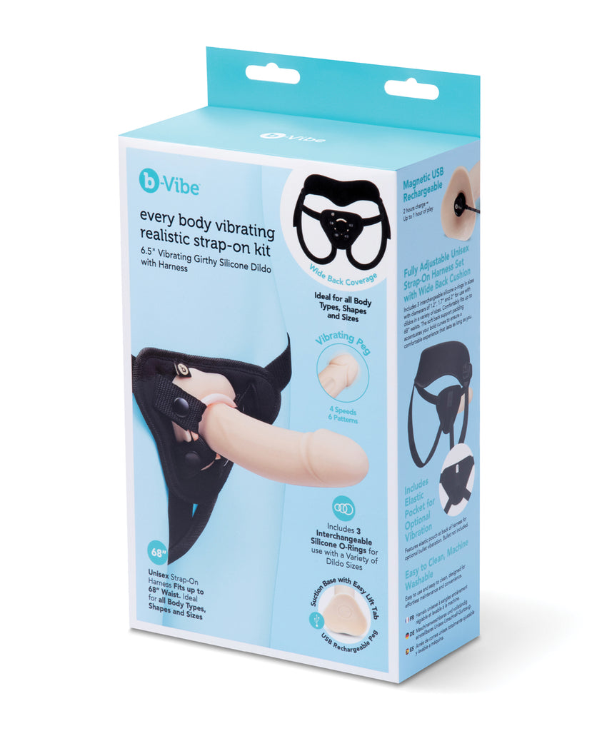 b-Vibe Every Body 6.5" Realistic Strap-On Kit