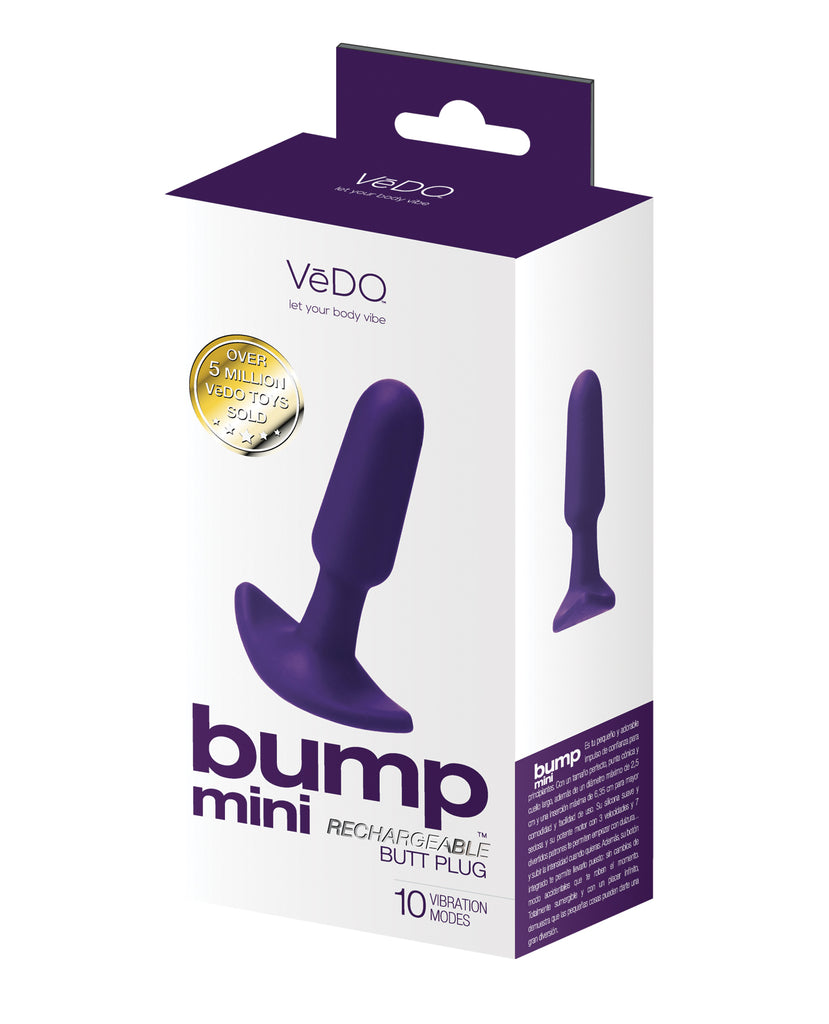 VeDO Bump Mini Rechargeable Anal Plug - Purple