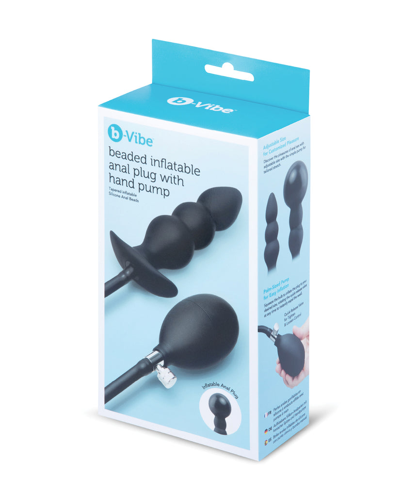 b-Vibe Beaded Inflatable Anal Plug w/Hand Pump