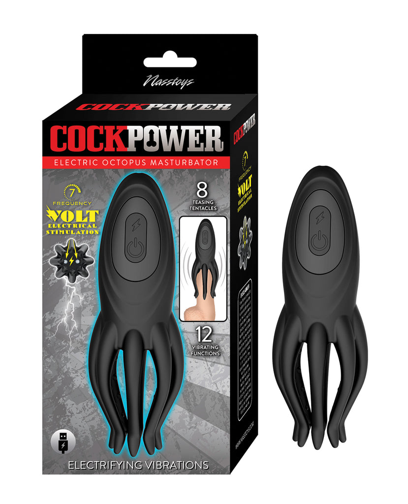 Nasstoys Cockpower Electric Octopus Masturbator - Black