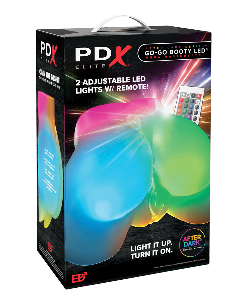 PDX Elite Go-Go Booty LED Mega Masturbator - Frosted