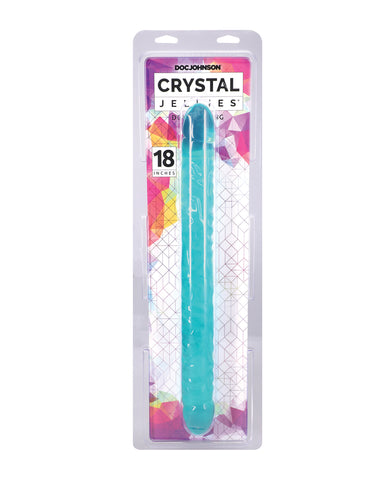 Crystal Jellies 18" Double Dong - Teal