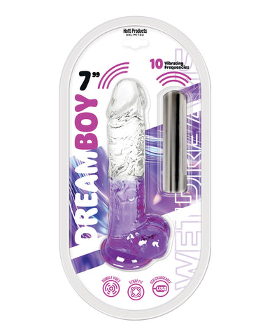 Wet Dreams Dream Boy 7" Jelly Vibrator - Purple