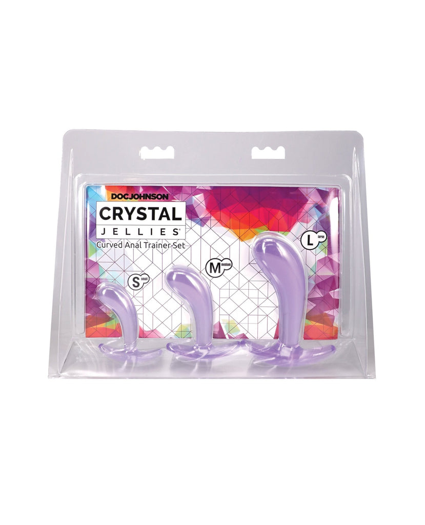 Crystal Jellies Curved Anal Trainer Set - Purple