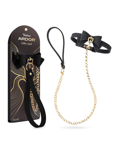 Temptasia Ardor Collar & Leash w/Bow - Black
