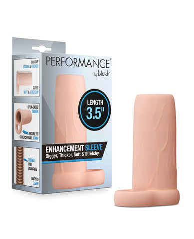 Blush Performance 3.5" Enhancement Sleeve - Beige