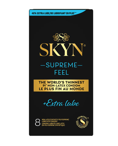 Lifestyles SKYN Supreme Feel Extra Lubrication Condoms - Box of 8