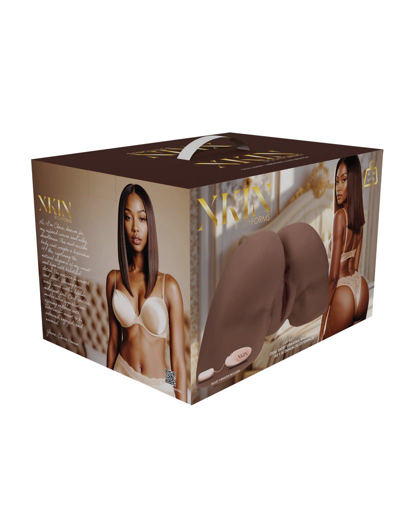 Shots Xkin Clara Vossin Dual Entry Masturbator - Brown - Dropship Only