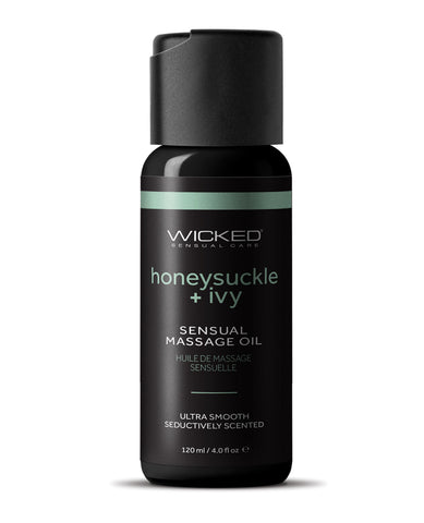 Wicked Sensual Care Honeysuckle and Ivy Massage Oil - 4 oz Bottle