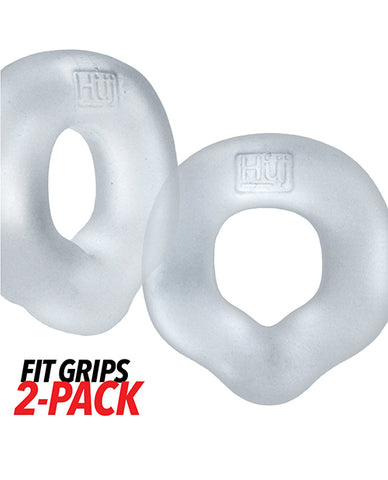 Hunky Junk Fit Grips 2 Pack Ergo-Fit Cockrings - Clear