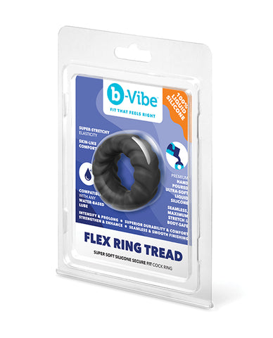 b-Vibe Flex Ring Tread Silicone Cock Ring