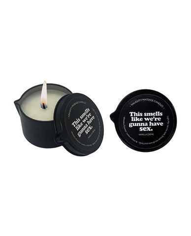 Kama Sutra This Smells Like We're Gunna Have Sex Tin Massage Candle w/Pour Spout - 2 oz Vanilla Creme